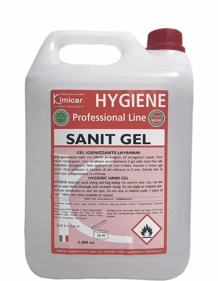 Kimicar SANIT GEL antibakteriálny a dezinfekčný gél 5000ml – Obrázok 1