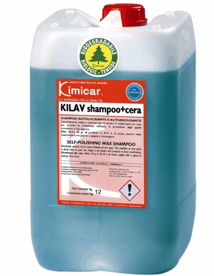 Dizajn bez názvu (97) Kimicar SHAMPOO + CERA koncentrovaný autošampón s voskom 12kg – Obrázok 1