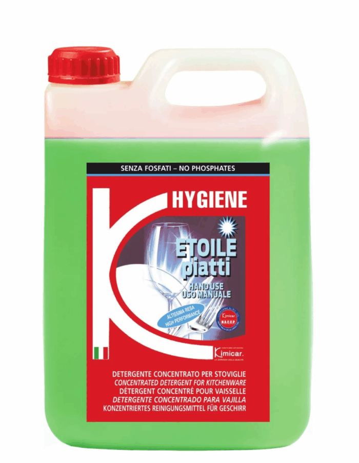 Kimicar ETOILE PIATTI bezfosfátový prostriedok na ručné umývanie riadu 5000ml – Obrázok 1