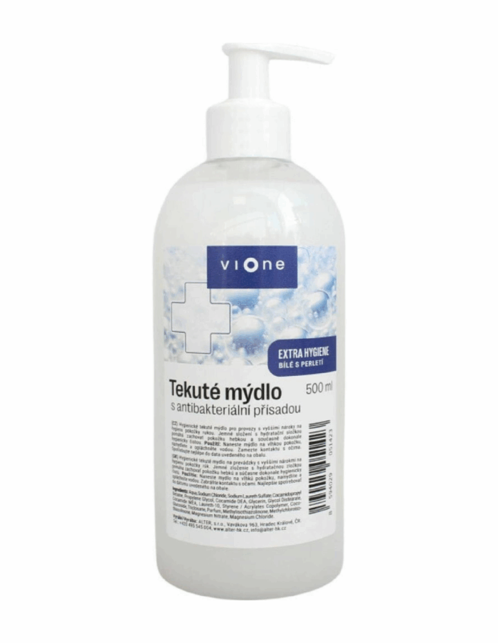 Dizajn bez názvu - 2025-12-05T134417.654 Antibakteriálne mydlo VIONE ANTIBACTERIAL 500ml – Obrázok 1