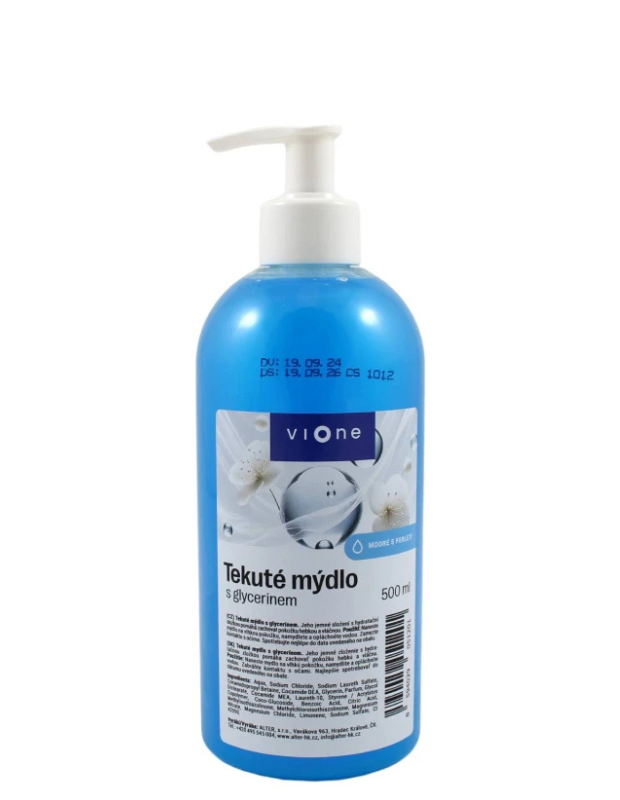 Dizajn bez názvu - 2025-12-08T092935.917 VIONE Tekuté mydlo s perleťou - more 500ml – Obrázok 1