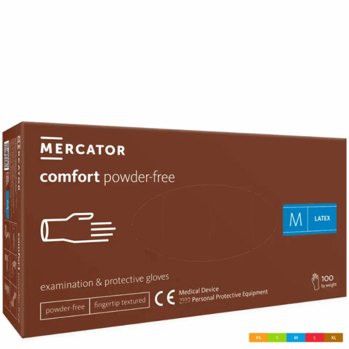 Diagnostické rukavice MERCATOR®comfort powder-free 100ks/bal. – Obrázok 1