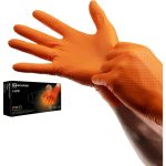 Nitrilové rukavice MERCATOR® Gogrip oranžové 50ks/bal. – Obrázok 4