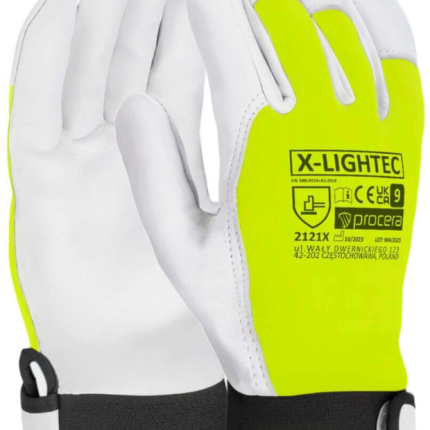 Kombinované rukavice na suchý zips X-LIGHTEC v reflexnom prevedení