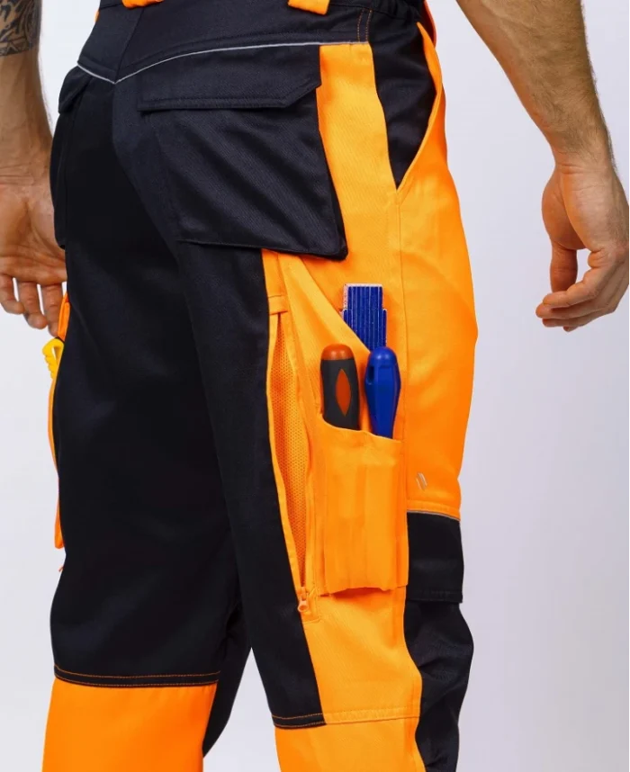 Reflexné nohavice do pása ARDON®SIGNAL+ oranžovo-čierne – Obrázok 6