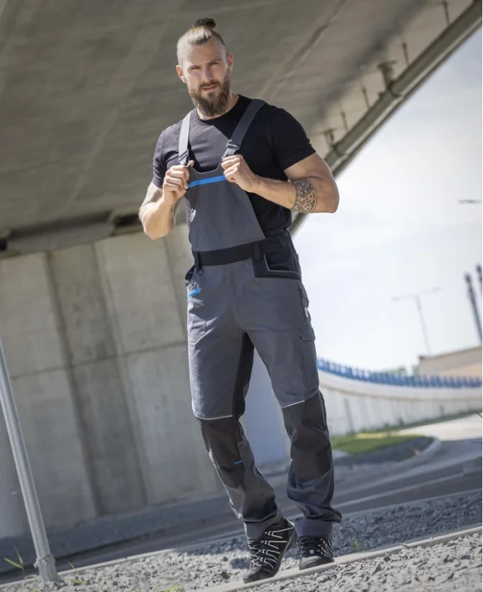 Nohavice s náprsenkou ARDON®4Xstretch® tmavo sivé – Obrázok 6