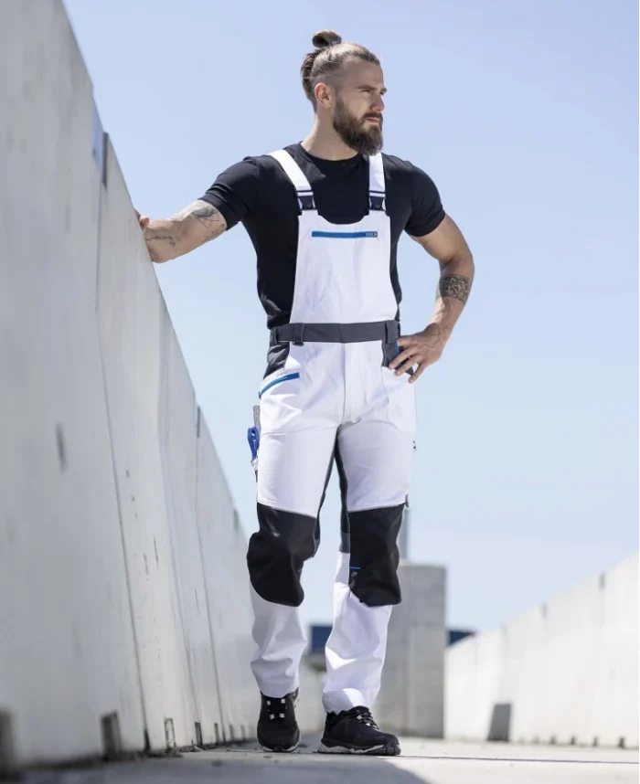 Nohavice s náprsenkou ARDON®4Xstretch® biele – Obrázok 2