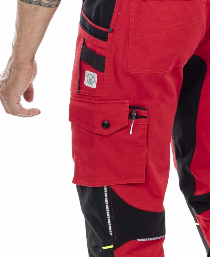 Nohavice s náprsenkou ARDON®4Xstretch® červené – Obrázok 5