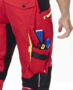 Nohavice s náprsenkou ARDON®4Xstretch® červené – Obrázok 4