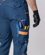 Nohavice s náprsenkou ARDON®CREATRON® modrá-neon – Obrázok 3