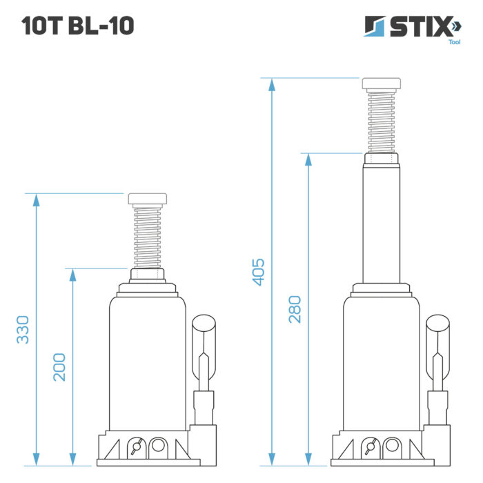 Hydraulický zdvihák "panenka" 10T – Obrázok 2