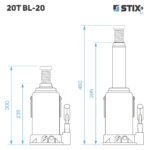 Hydraulický zdvihák "panenka" 20T – Obrázok 2