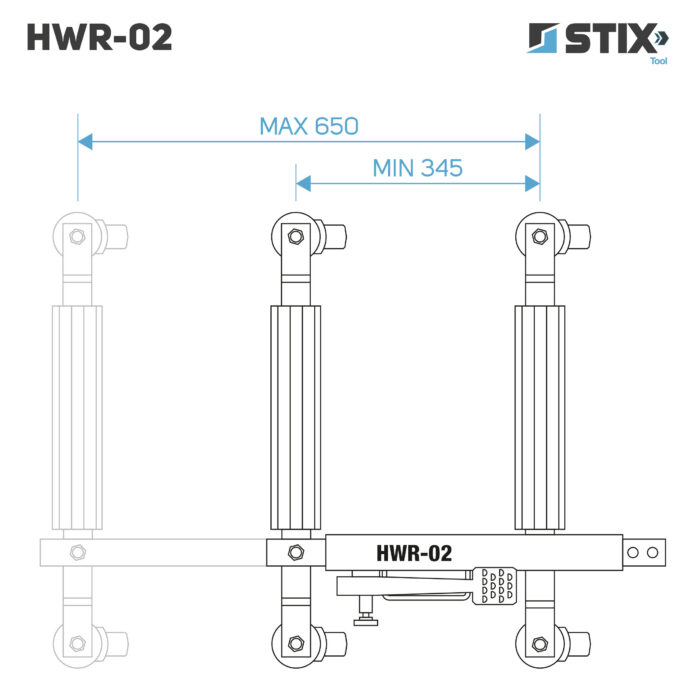 Hydraulický manipulačný vozík s kolieskami HWR-02 – Obrázok 3