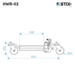 Hydraulický manipulačný vozík s kolieskami HWR-02 – Obrázok 2