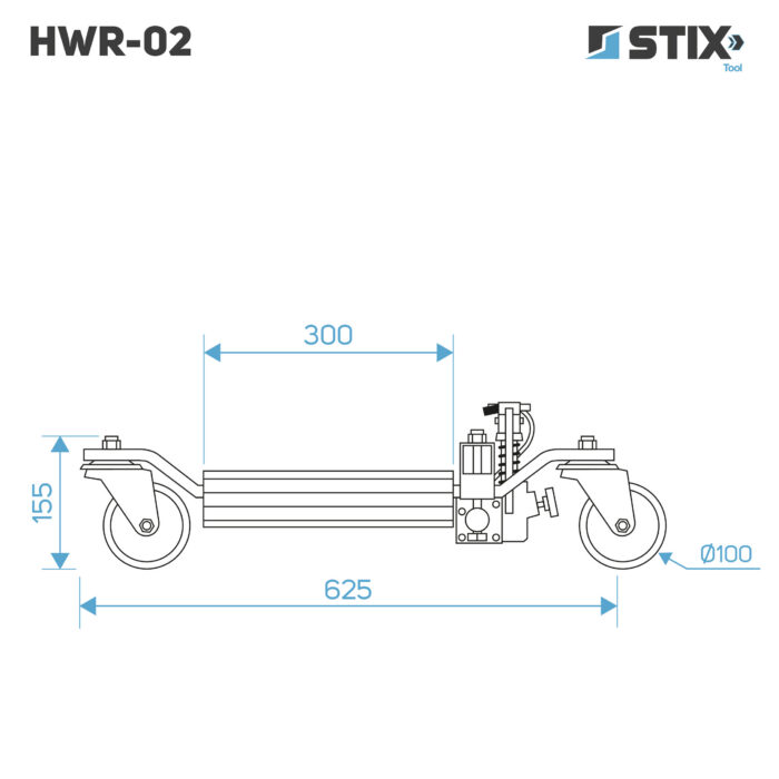 Hydraulický manipulačný vozík s kolieskami HWR-02 – Obrázok 2