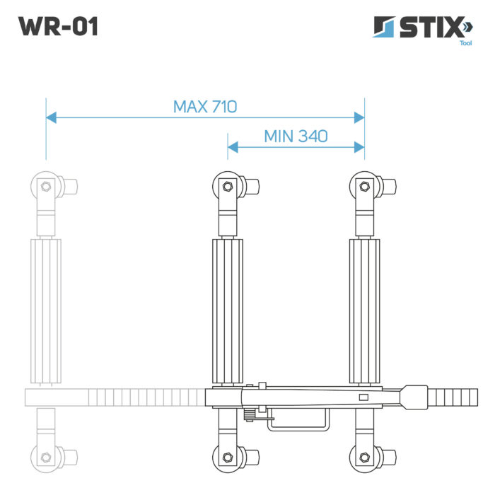 Mechanický manipulačný vozík s kolieskami WR-01 – Obrázok 3