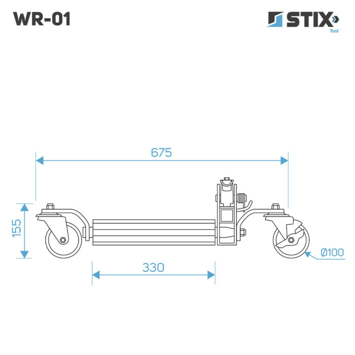 Mechanický manipulačný vozík s kolieskami WR-01 – Obrázok 2